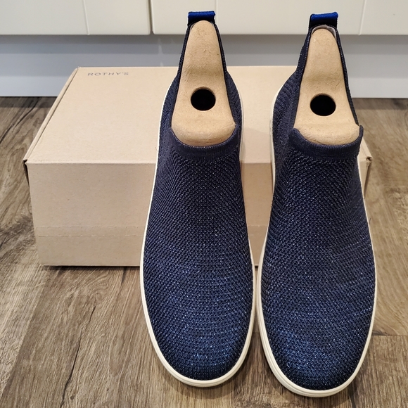 Rothy's Metallic Lattice Stitch Chelsea Boots - Picture 3 of 7